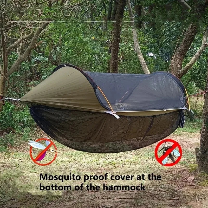 Camping Hammock with Bottom Mosquito Net Removable Mesh Underquilt Bug