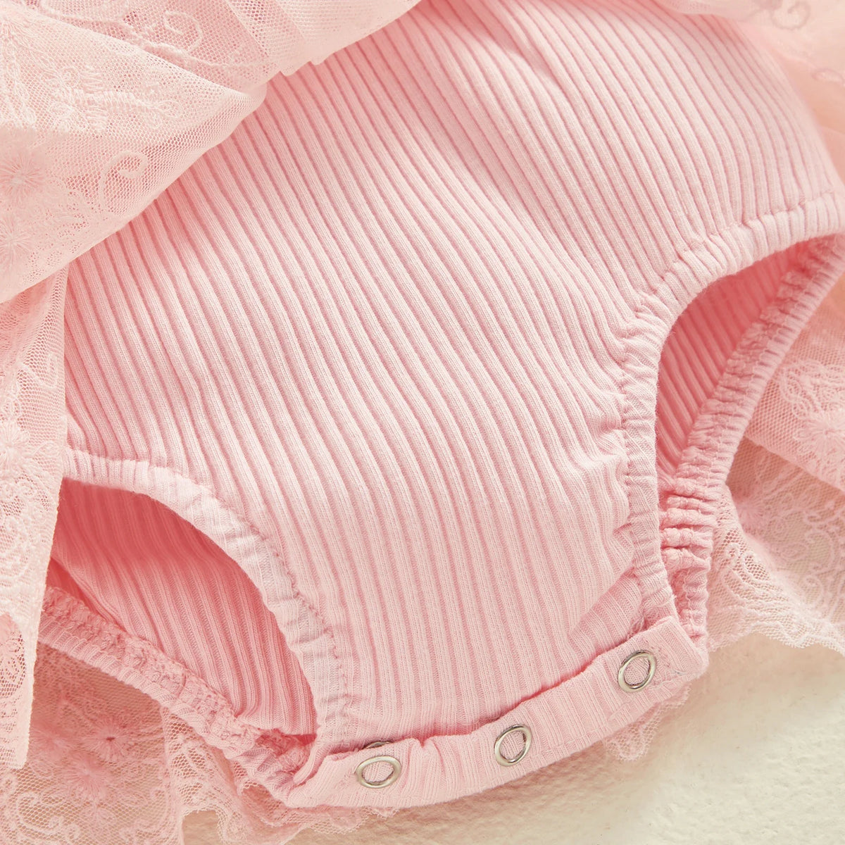 3D Flower Summer Baby Girls Romper Princess Mesh Newborn Clothes Lace