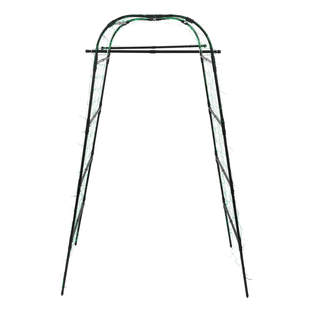 Garden Arch Trellis 82.7in Tall, Climbing Plant Support 35.4x31.5in, Steel Arbor for Cucumber Grape Vine Tomato