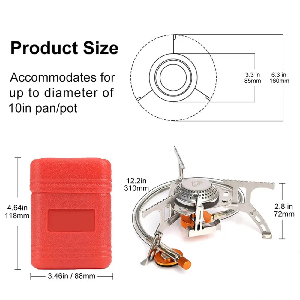 Camping Gas Stove Outdoor Tourist Burner Big Power Heater Tourism