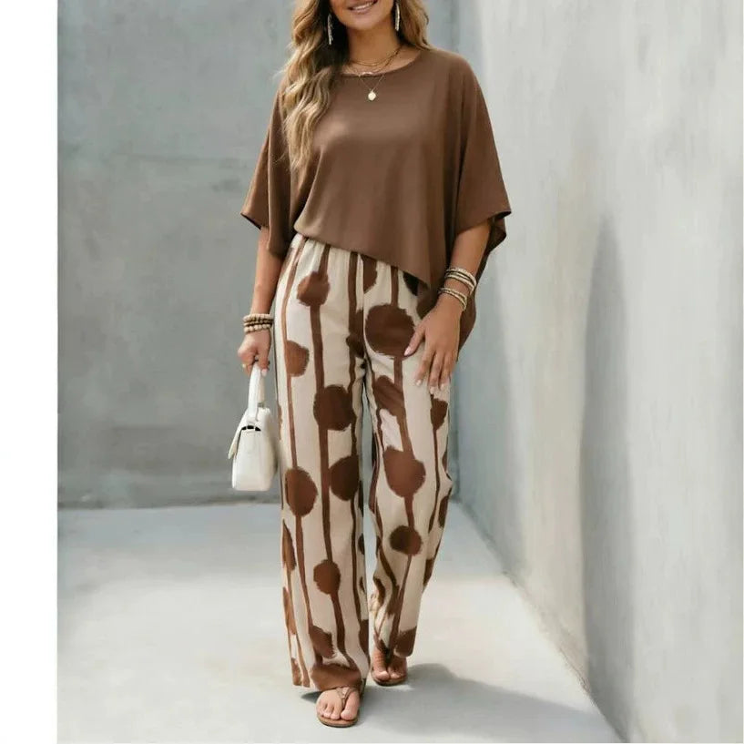 Spring Summer New Comfort Crew Neck Short Sleeve Striped Print Wide