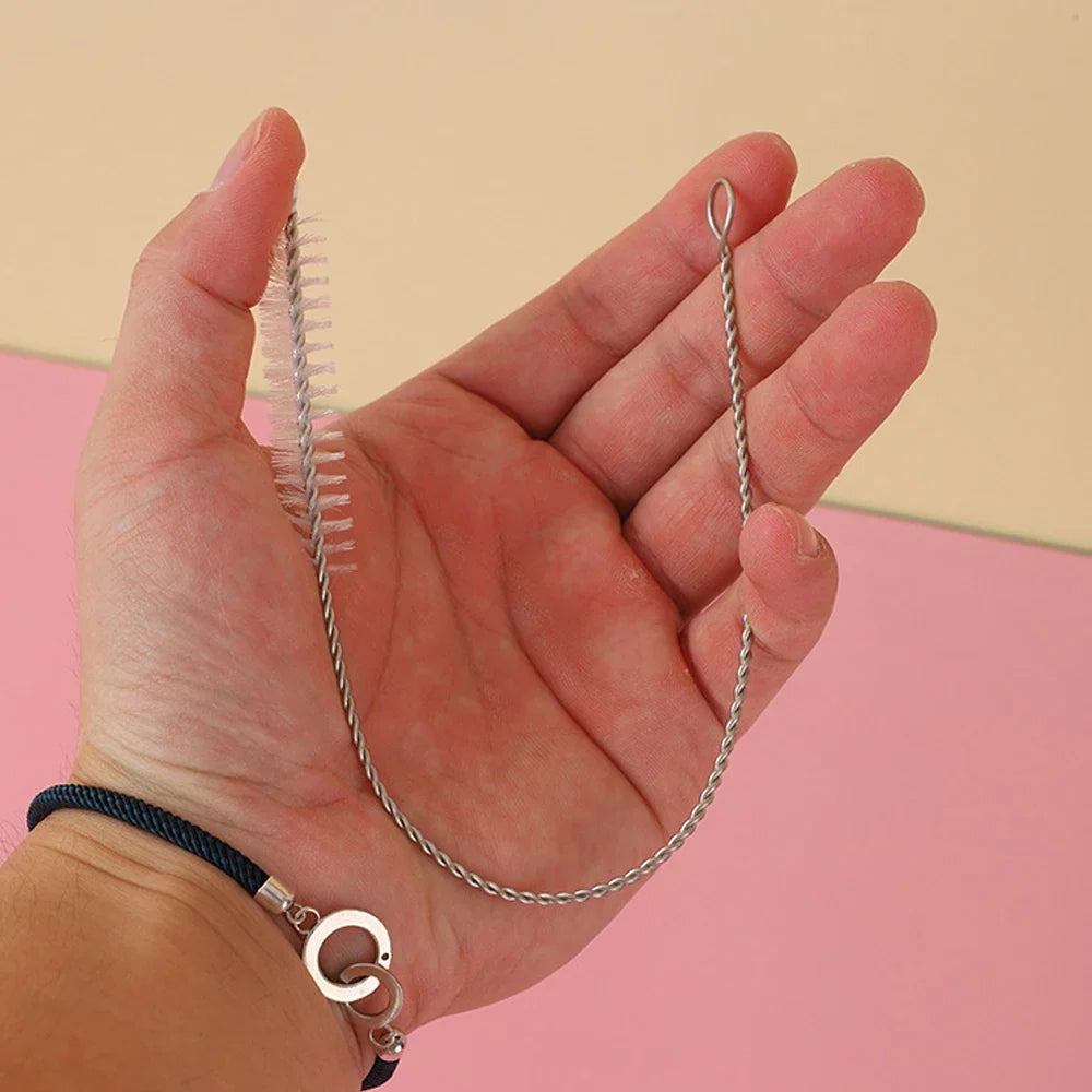 500-1Pcs Drinking Straw Cleaning Brush Reusable Pipe Cleaner Nylon Stainless Steel Straw Cleaning Brush for Baby Cup Bottles