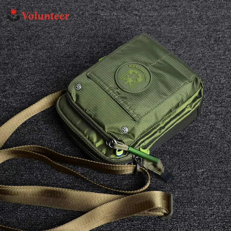 VOLUNTEER Crossbody Bags for Men Fashion Waterproof Phone Oxford Cloth Casual Small Messenger Men's Shoulder Sling Bag 1652-11