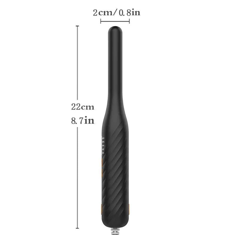 2-In-1 Mini Hair Straightener Curler, 5 Heat Level Control, Ceramic