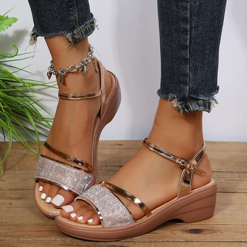 New Women Sandals Luxury Sexy Women's Sandals Summer Platform Wedges