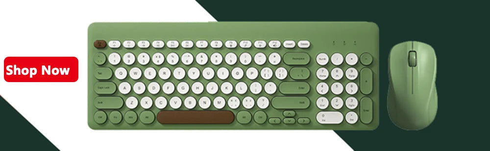 DIGIBLUSKY HW256™ Wireless Keyboard & Mouse Set – Ultra Slim, Scissor Keys, 1200 DPI, Multimedia, Ergonomic, Keypad Only & Full Suit, Pink, Green, White & Black | FlipStylez LLC®