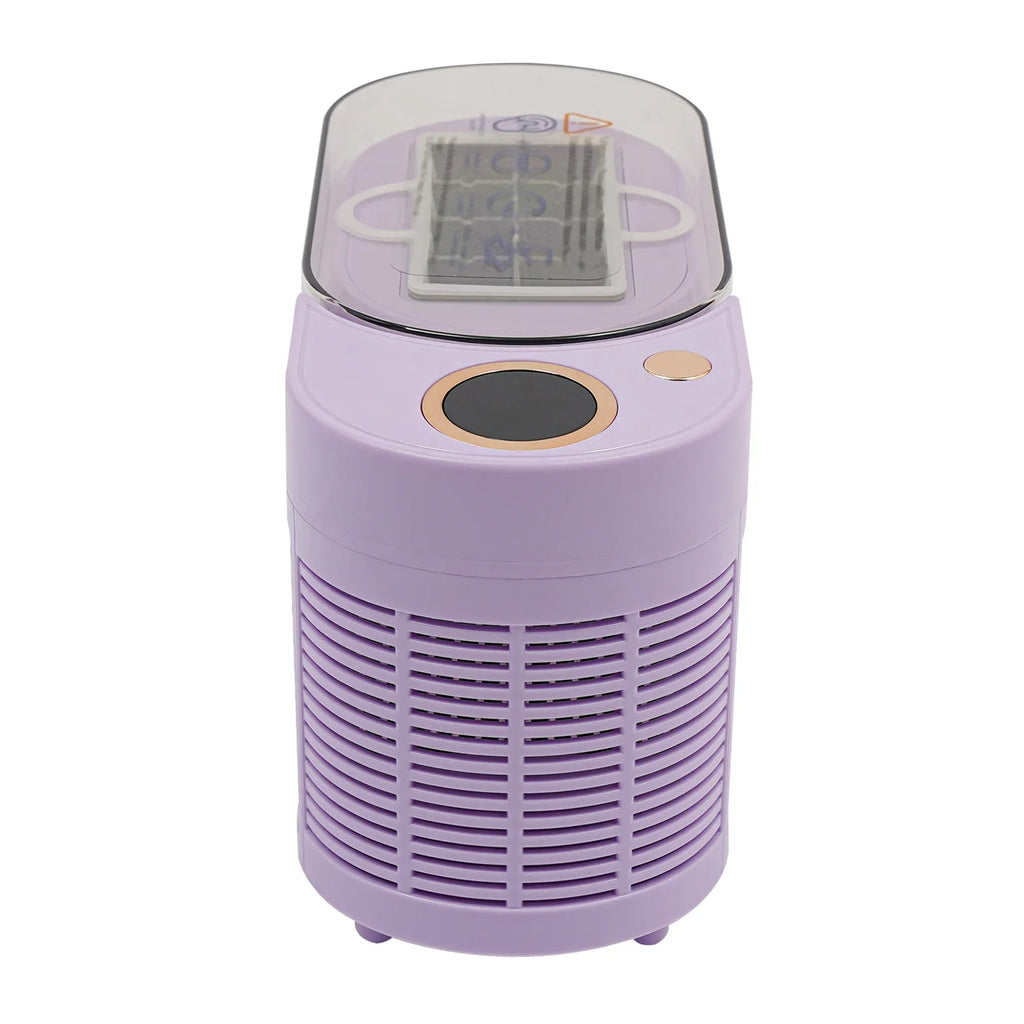 Ice Maker Portable Mini, 12V Car Power Cord, Taro Purple, Low Noise 60dB, Food Grade Aluminum, DIY Ice Cubes, For Kitchen Travel Camping Iced Drinks