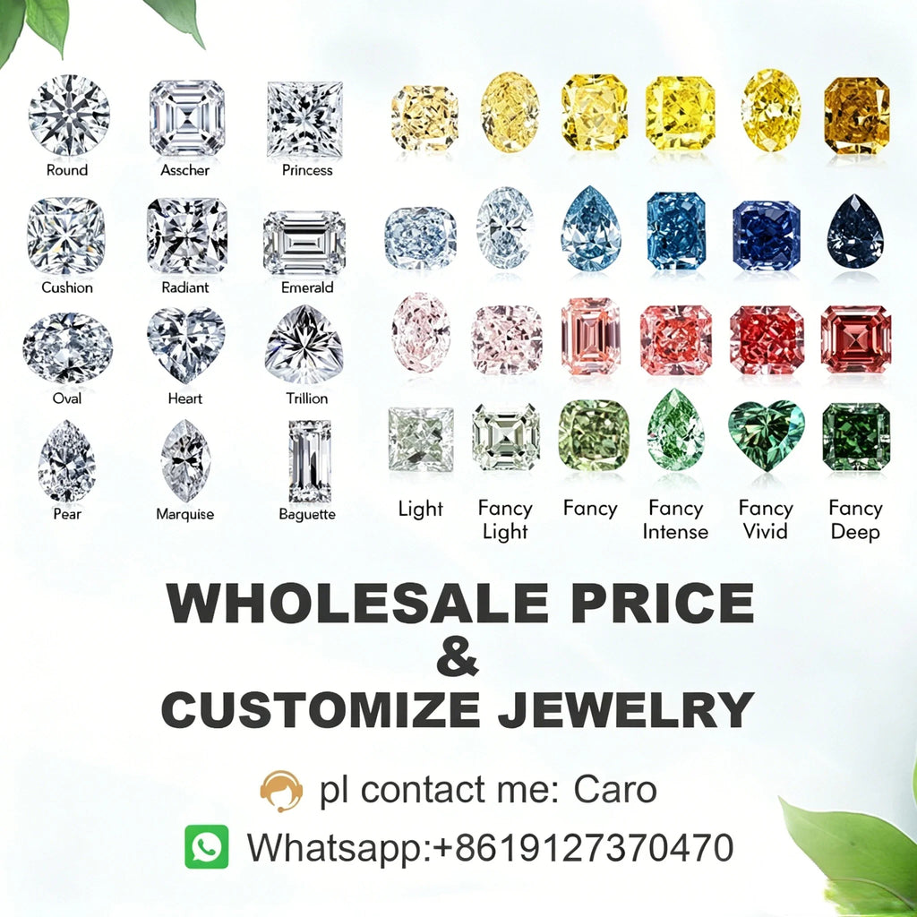 Mishang Jewelry With GIA IGI Certificate Round Lab Grown Diamonds 0.3ct 0.5ct 0.8ct 1ct 1.5ct 2ct 3ct Created Diamond Wholesales