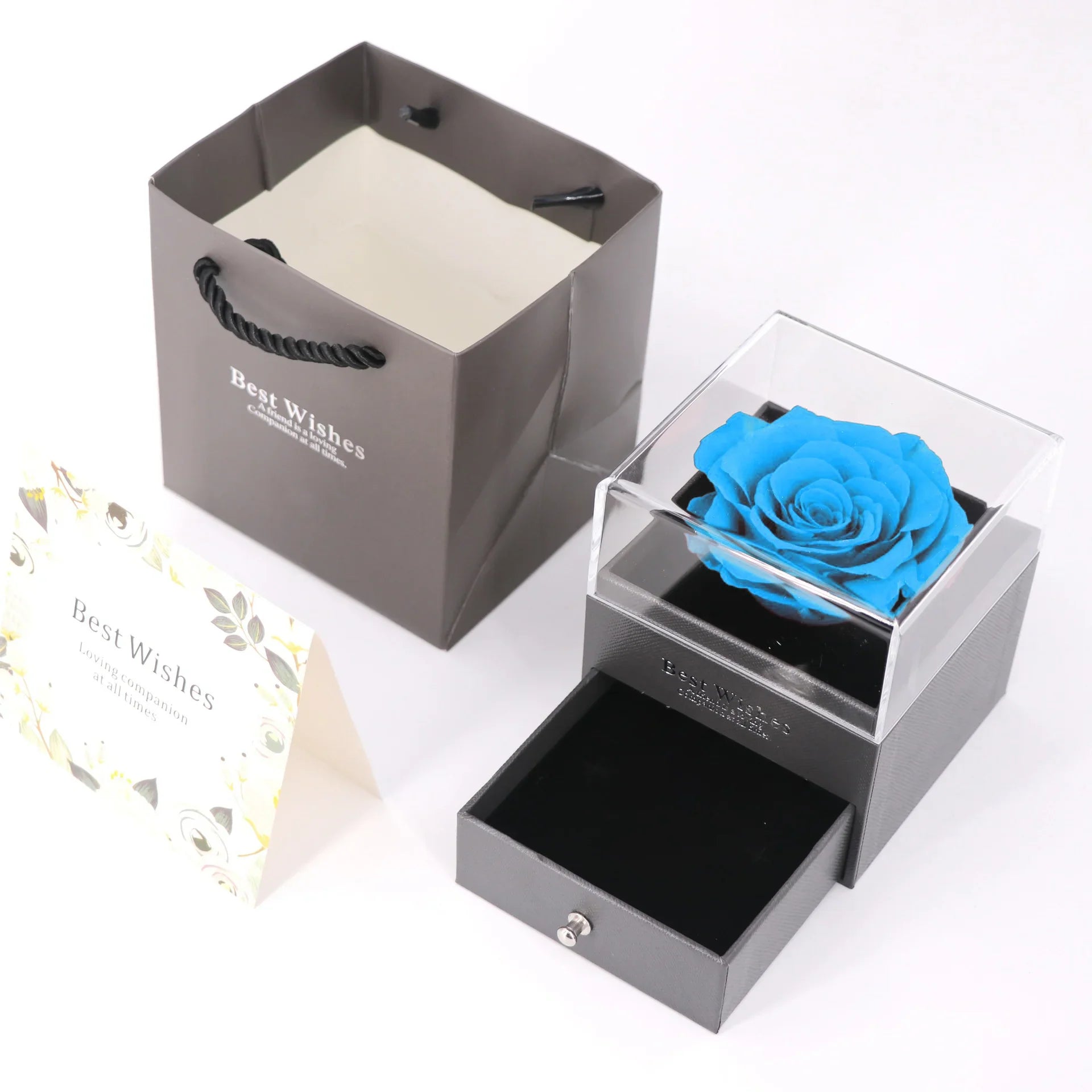 Luxury Red Zircon Heart Necklace With Rose Flower Gift Box For Girlfriend Birthday Valentine Gift  Romantic Accessories