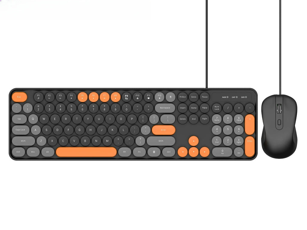 AEVYVKV™ Cute Retro Pink Wireless Keyboard & Mouse Set – Silent, 114 Keys, 2.4GHz, Waterproof, Aesthetic Desk | FlipStylez LLC®