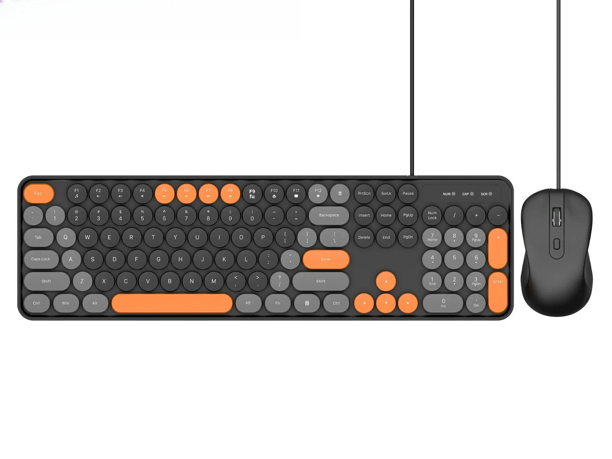 AEVYVKV™ Cute Retro Pink Wireless Keyboard & Mouse Set – Silent, 114 Keys, 2.4GHz, Waterproof, Aesthetic Desk | FlipStylez LLC®