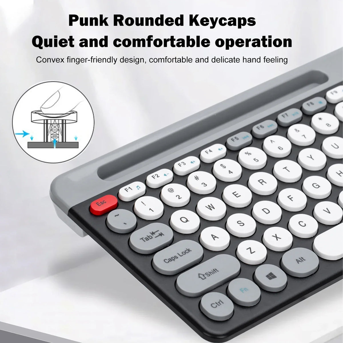 Luxuglow™ Dual-Mode 2.4G & Bluetooth 5.0 Wireless Keyboard & Mouse Combo – Rechargeable, 3-Channel, Type-C | FlipStylez LLC®