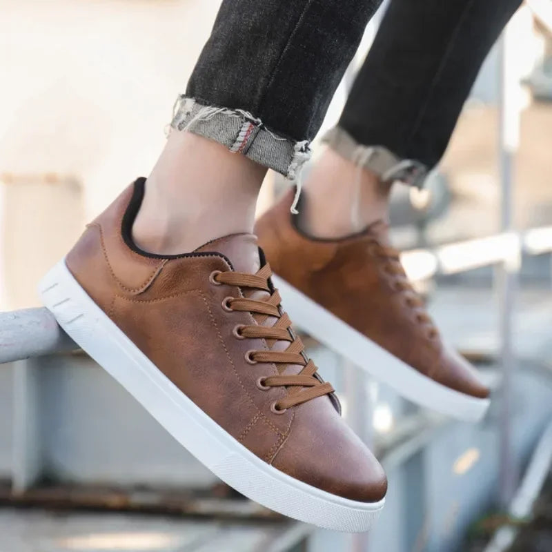 Casual Shoes Loafers British Leather Sneakers Flats Shoes Classic Men