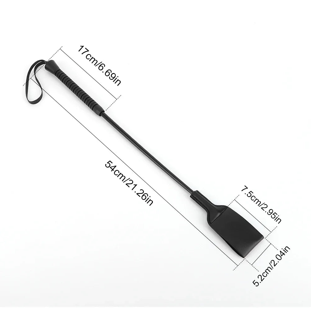 21Inch Equestrian Training Horse Whip with Handle Equestrianism Horse Crop PU Leather for Equestrian Sports