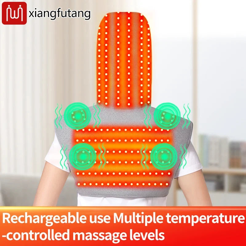 660nm Red Light Heating Vest Shoulder Wrap Massager with 294 Lamp Beads, Eases Joint Discomfort & Shoulder Back Fatigue