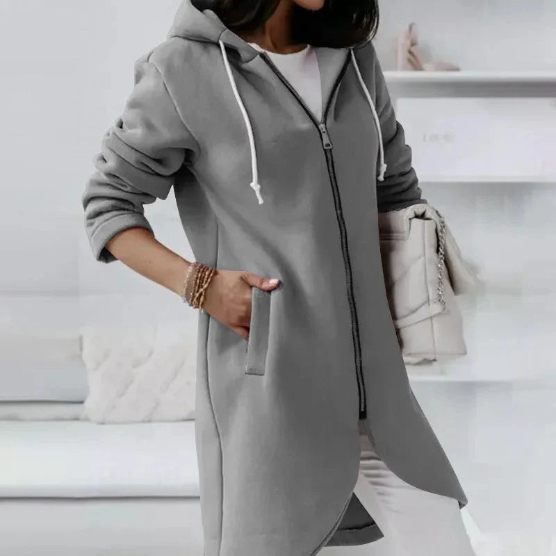 Oversized Zip-Up Streetwear Hoodie Women