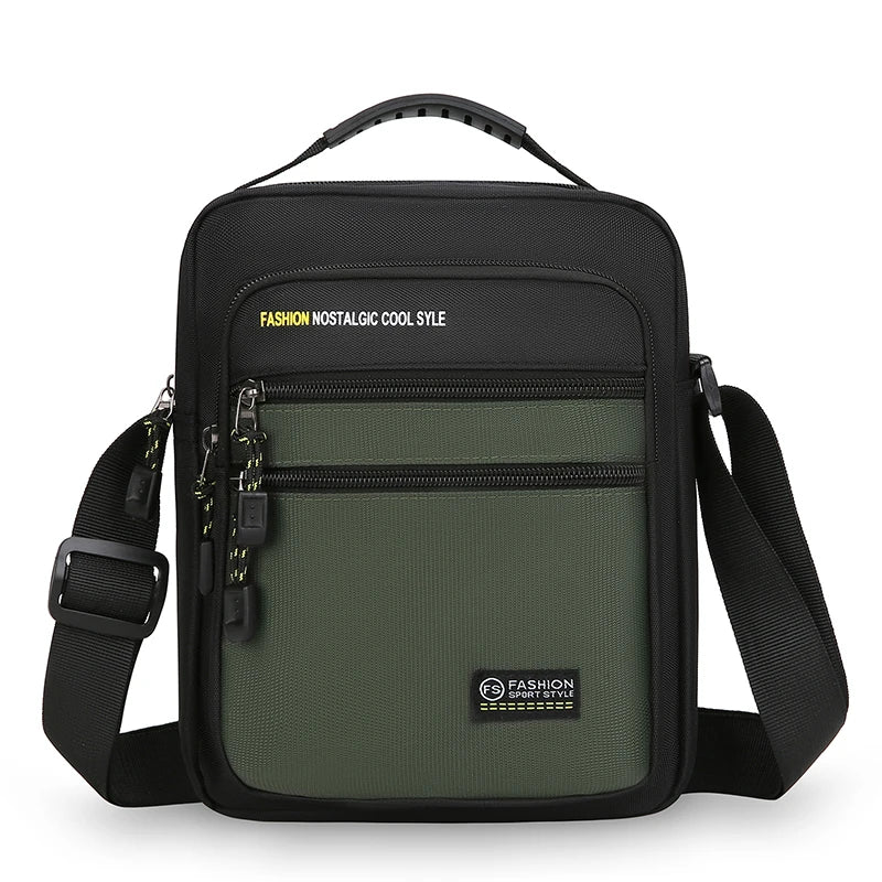 New Fashion Oxford Men Crossbody Bag Single Shoulder Bags Big Capacity Storage Bag Fashion Multi-Pockets Business Crossbody Bags