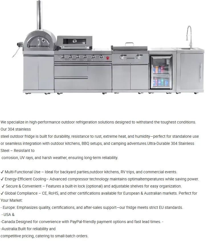 Electric Wine Cooler Rust-proof And Rain-proof Outdoor Refrigerator
