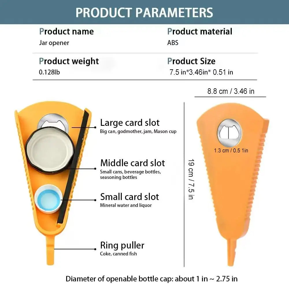 Can Opener Multifunctional Bottle Opener Jar Opener for Beer Coke Jam