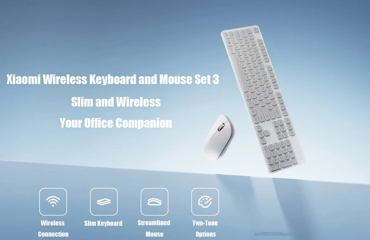 Xiaomi® Wireless Keyboard & Mouse Set 3 – 2.4G Slim & Quiet, Plug & Play Business Office Combo | FlipStylez LLC®