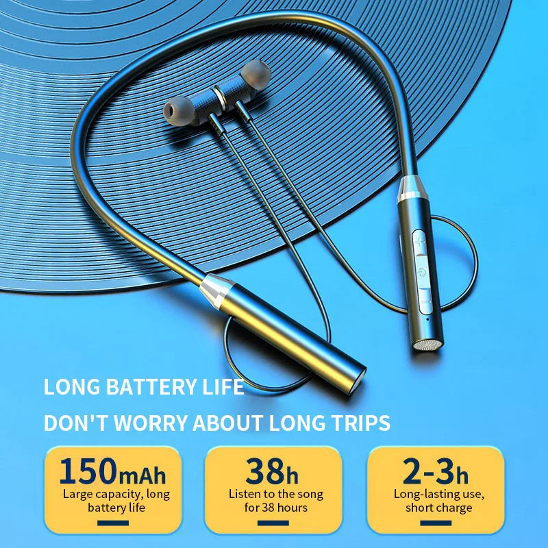 Wireless Headphones Bluetooth 5.0 Neckband Earphones HiFi 9D Stereo Sports Headset Waterproof Magnetic Earbuds For iPhone Xiaomi