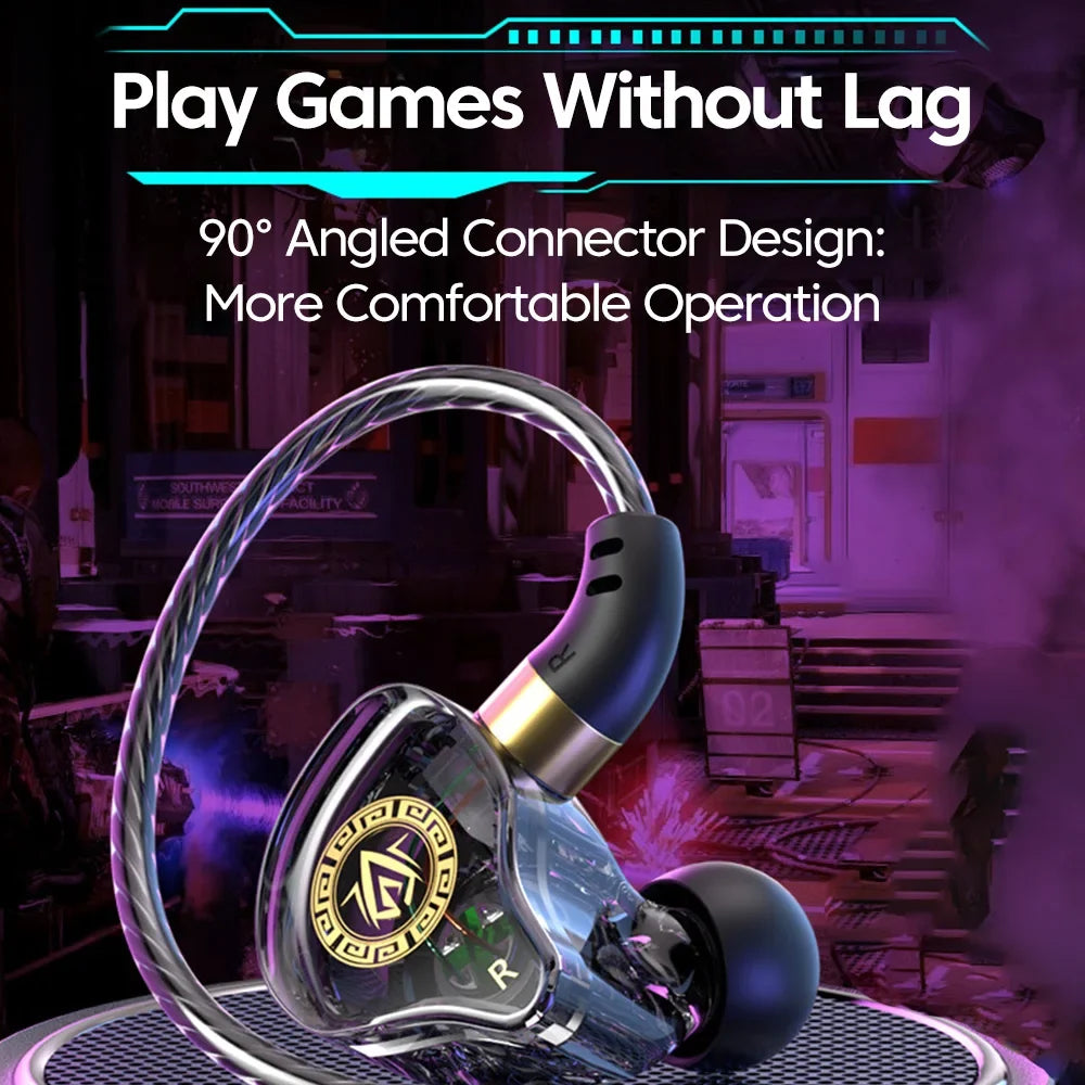 Gaming Wired Headphones 3.5mm/Type C Earphones With Microphone 360° Sound HiFi Stereo Headsets Sport Headphone For Phone in Ear