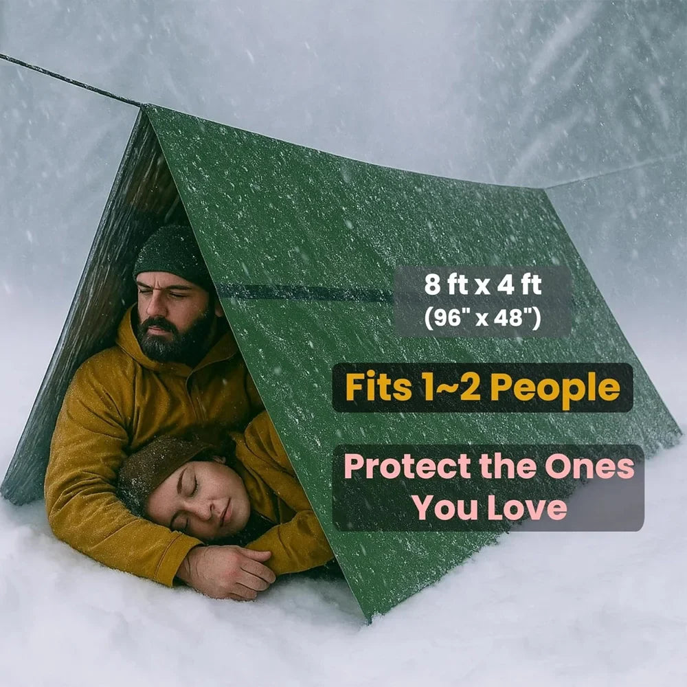 2-Person Emergency Tent Waterproof Camping Travel Pergola Family