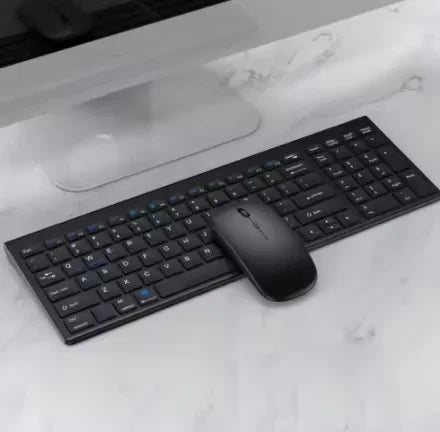T.F.SKYWINDINTL™ Ultra-Slim Business Wireless Keyboard & Mouse Set – 2.4GHz, Rechargeable, Waterproof, USB, Office & PC Laptops, Type-A & Type-B | FlipStylez LLC®
