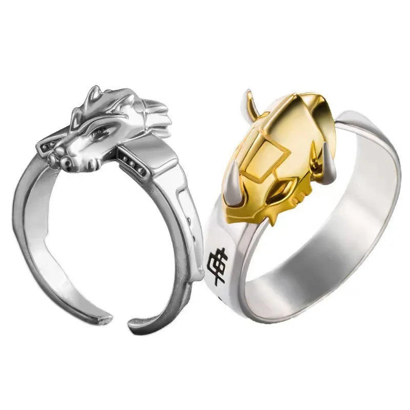 2pcs/set Anime Digital Monster Ring Garurumon Cosplay Adjustable