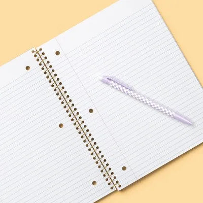 College Rule Delicate Flower Gold Foil 7.5"X10.5" Spiral Paper Notebook Gold 10.5 Inch for Home Office School Essentials