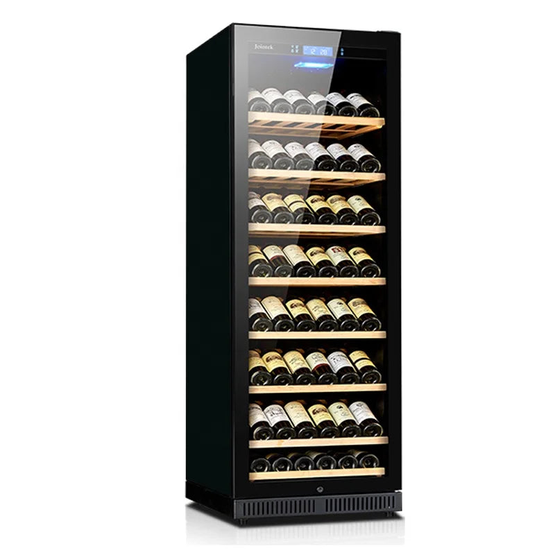 168 Bottle Built In Wine Cellar Horizontal Wine Cooler Fridge Kitchen Single Zone Refrigerator for Home Bar Club Storage