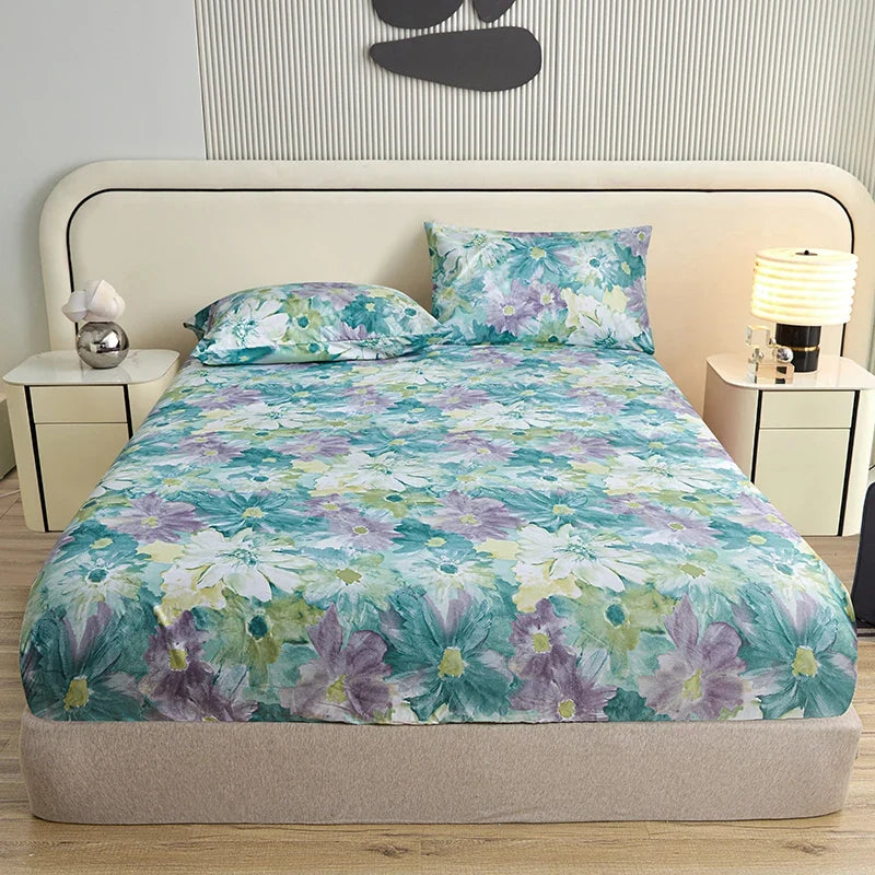3pcs/set or 1pcs Leopard Print Fitted Sheet, Animal Pattern Bedding
