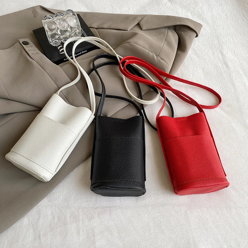 New Women Handbags Female Pu Leather Hasp Shoulder Bags Large Capacity Crossbody Bags for Women Solid Flap Portable Phone Purse