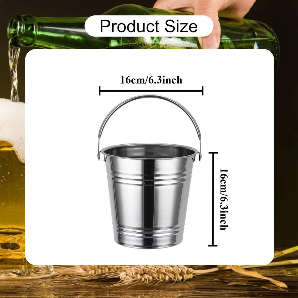 Thickened Double Wall Stainless Steel Ice Bucket Insulated Wine Champagne Chiller Cooler Bucket For Beer Bar Ice Storage Tool