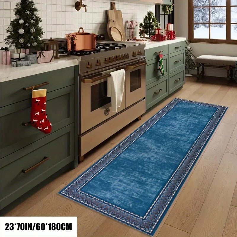 Blue Long Runner Rugs Bohe Carpet for Living Room Hallway Home Decor