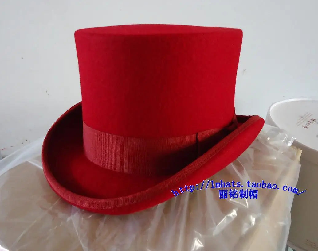100% Wool Magic Top Hat & President Derby, Felt Jazz Cap & Equestrian