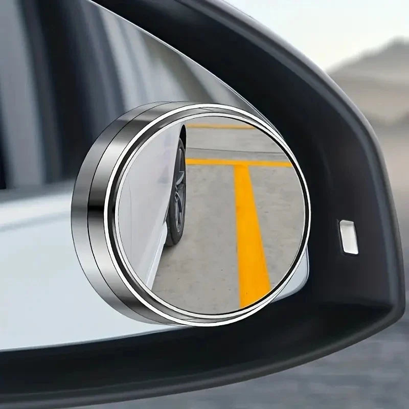 A Pair of 360-Degree Adjustable Wide-Angle Blind Spot Mirrors
