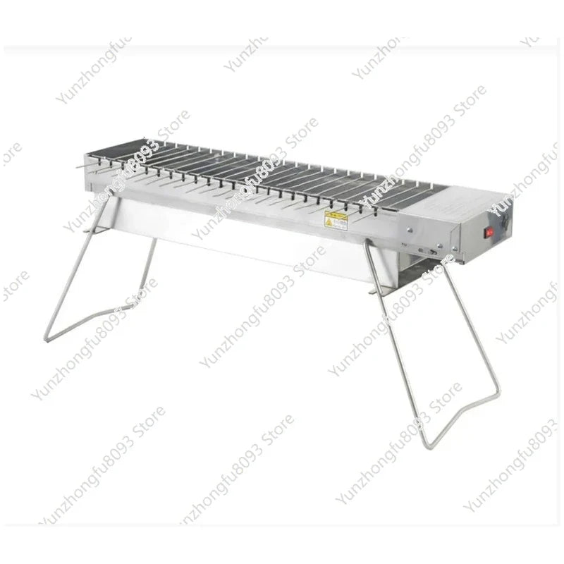 Camping Grill Rack Automatic Flipping Barbecue Machine, Folding