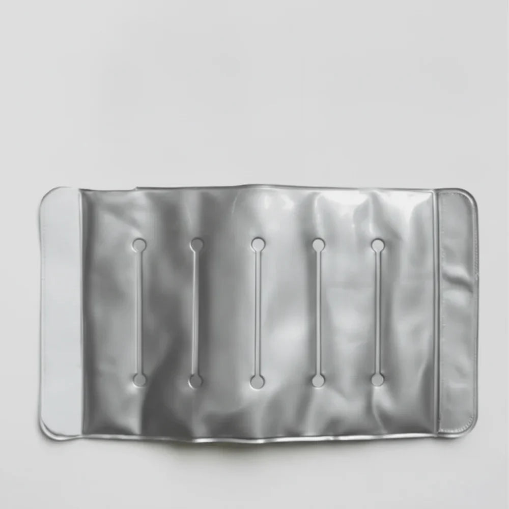 Rapid 33cm x 18cm Wine Cooler Bag Reusable Silver Finish Insulated Wine Sleeve Ice Less Refrigerant Gel Gel Cooler Wrap Barbecue
