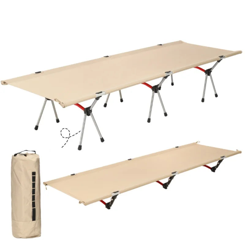 Camping Folding Cot High Legs One Person Outdoor Office Nap Sleeping