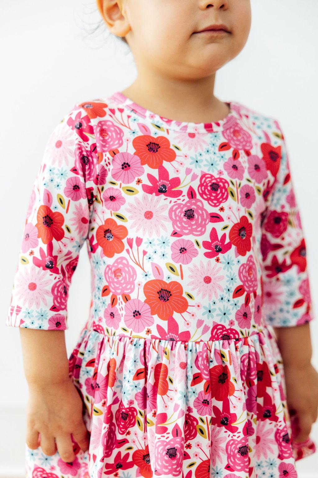 Secret Garden 3/4 Sleeve Twirl Bodysuit