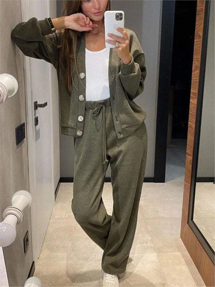 Autumn Winter Women's Clothing Fashion Single Breasted Casual Sports