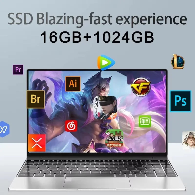 14.1" Gaming Laptop Intel Core I9-9900 32gb+2tb Windows 11 1920x1080