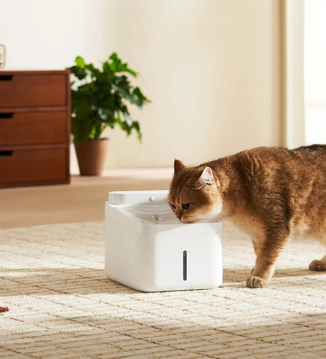 New MiIJIA Smart Pet Drinking Fountain 2 3L Capacity Wireless Water Pump Automatic Sensing Cats and Dogs Long Battery Life - CN
