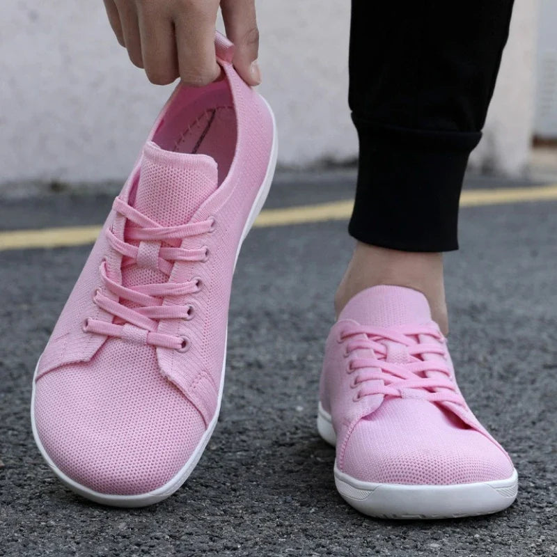 Unisex Wide Barefoot Shoes Wide Toe Cross Trainer Slip on Running Shoes Breathable Mesh Casual Sneakers for Outdoor Sports