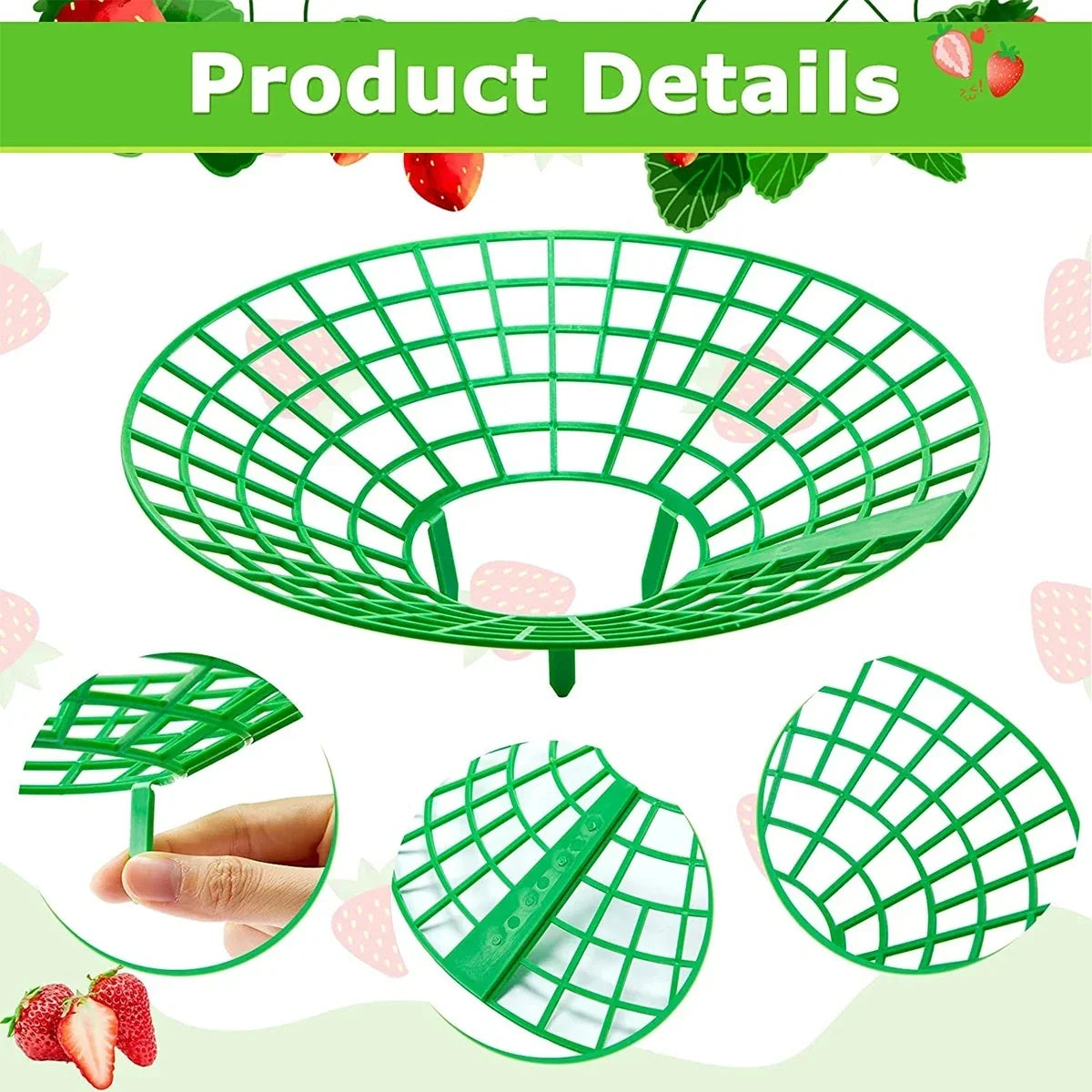 5-50Pcs Strawberry Plant Supports with 3 Sturdy Legs Strawberry Growing Racks Protector Frame Holder Cage From Mold Rot Dirt