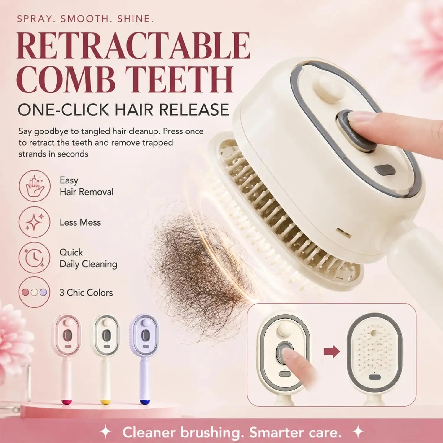 Electric Steaming Hair Straightener Brush Electric Spray Air Cushion