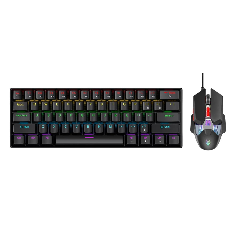 APAYADO™ 60% Mini Mechanical RGB Keyboard & Mouse Kit – Red Switches, 7200 DPI, Phantom RGB | FlipStylez LLC®