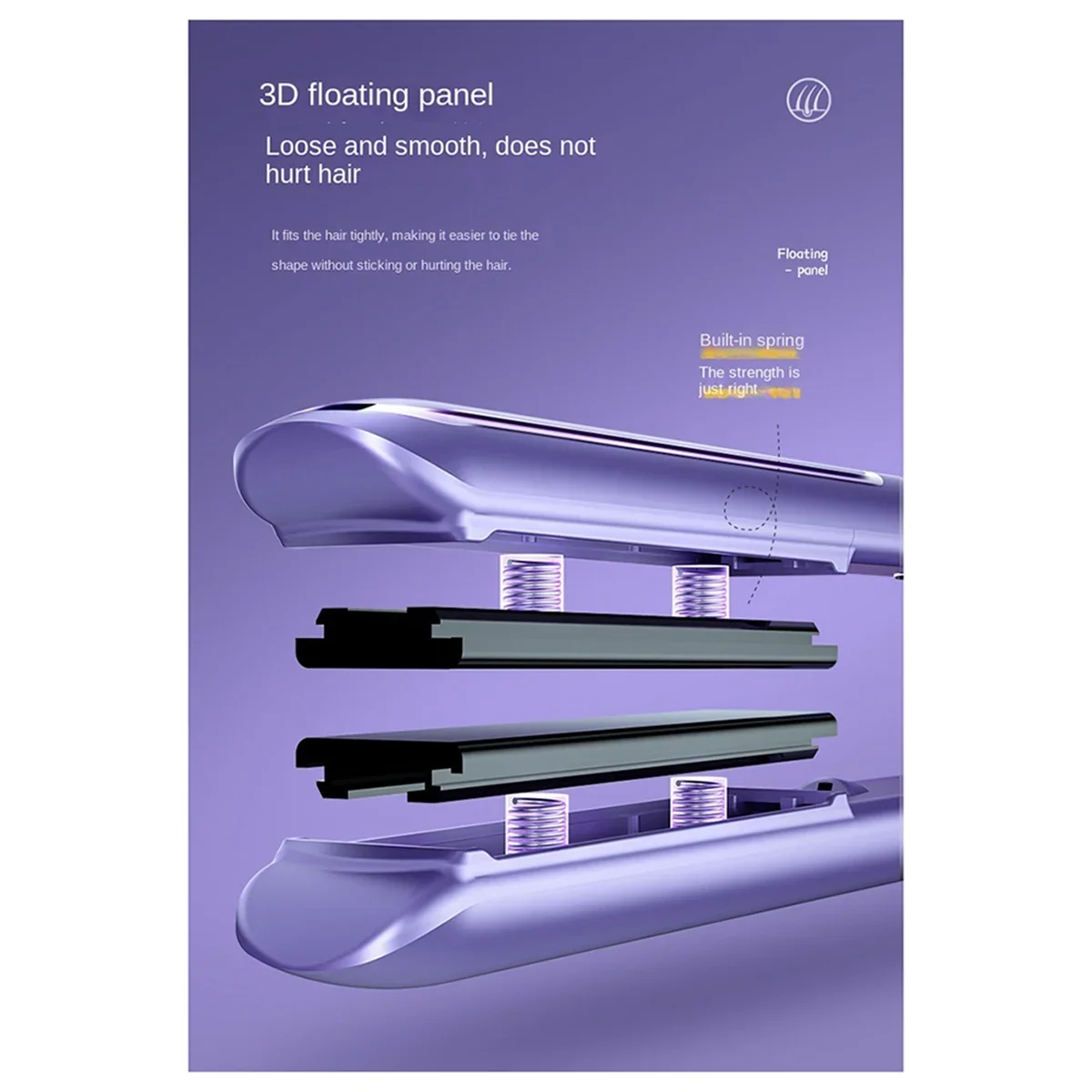 ABUB Electric Ceramic Hair Straightener 5 Temps Mini Straightener