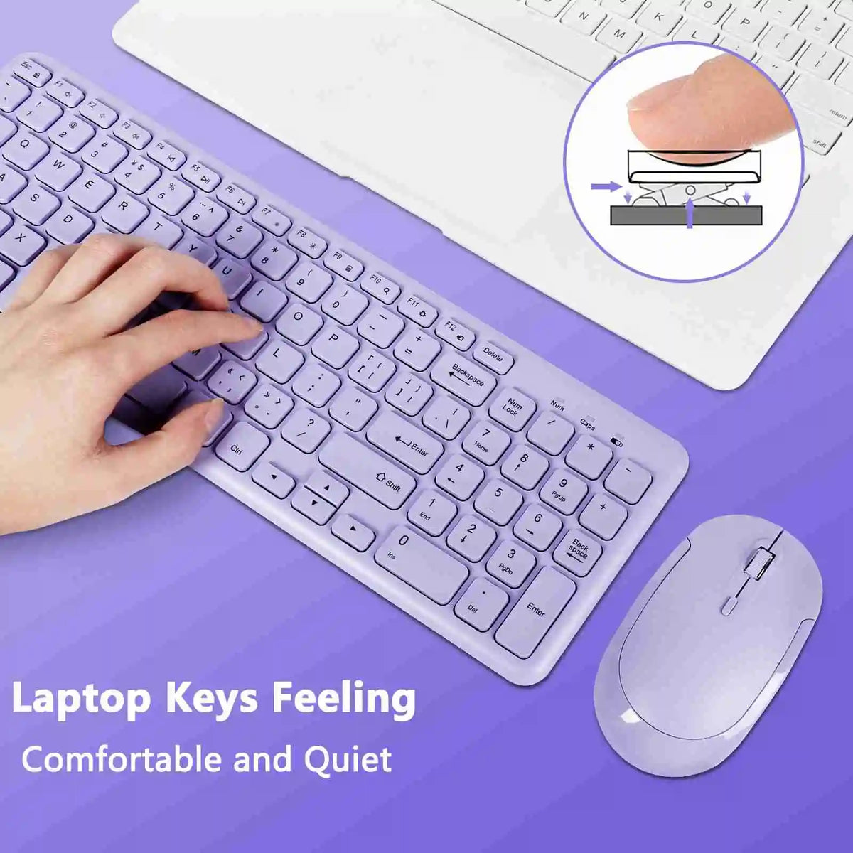 DIGIBLUSKY HW256™ Wireless Keyboard & Mouse Set – Ultra Slim, Scissor Keys, 1200 DPI, Multimedia, Ergonomic, Keypad Only & Full Suit, Pink, Green, White & Black | FlipStylez LLC®